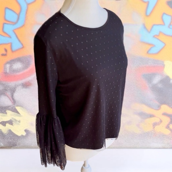 Elegant Black Polka Dot Women's Top - Picture 8 of 12